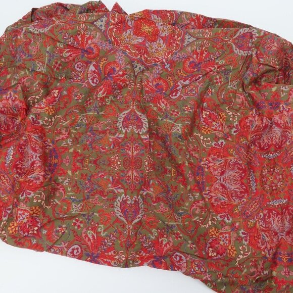 Ralph Lauren Home Galahad TWIN Fitted Sheet Red Multicolor Paisley Scroll Cotton - Picture 2 of 6